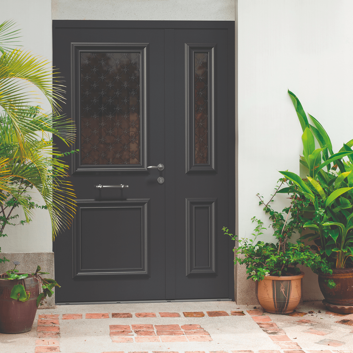 Porte d'entrée MEO mixte Bois-Alu à Gournay en Bray 