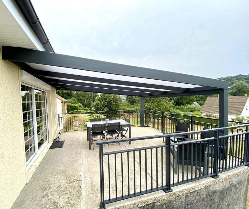 Garde corps gris RAL 7016 à Dieppe et Gournay en Bray