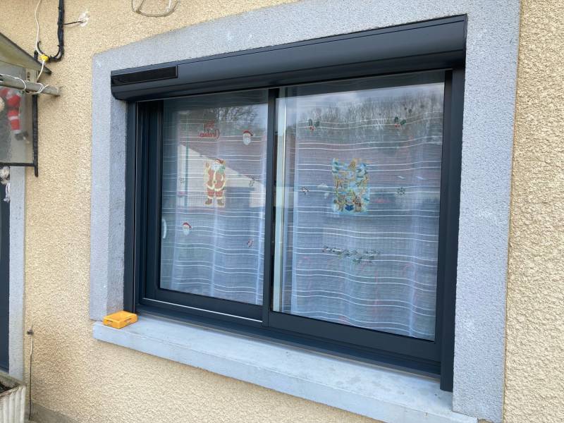 COULISSANT ALU + VOLETS ROULANTS SOLAIRES