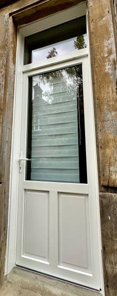 Porte d'entrée pvc blanc 