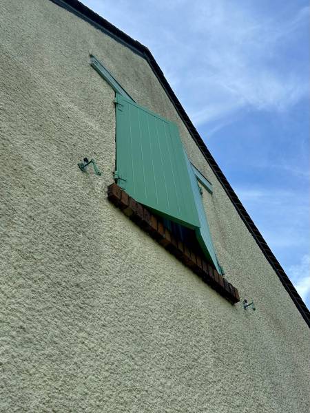 Volet battant vert ral 6021 volpro Gournay Fermeture