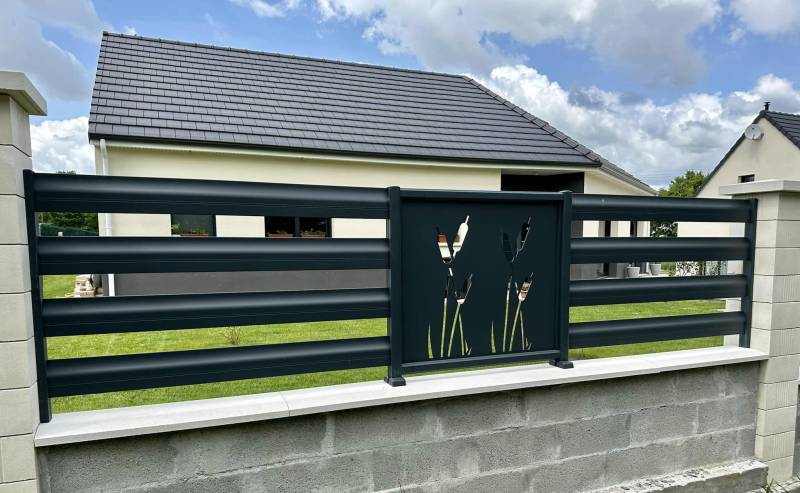 clôture CETAL aluminium lames ajourées à Gournay en bray