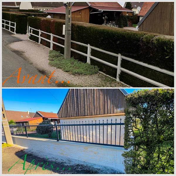 AVANT - APRES CLOTURE ALU GOURNAY FERMTURE