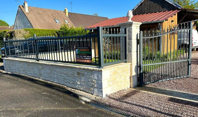 CLOTURE ALU AVEC ANGLE CETAL GOURNAY FERMETURE