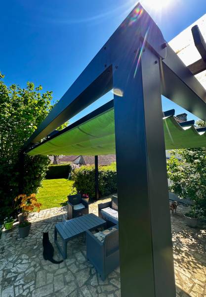 Gaviota pergola alu Gournay Fermeture