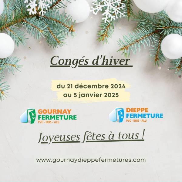 congés fin d'année 21-12-24 au 05-01-25