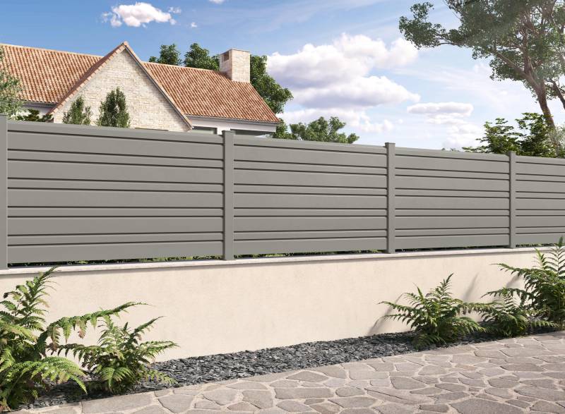 Clôture en aluminium horizal à Dieppe 