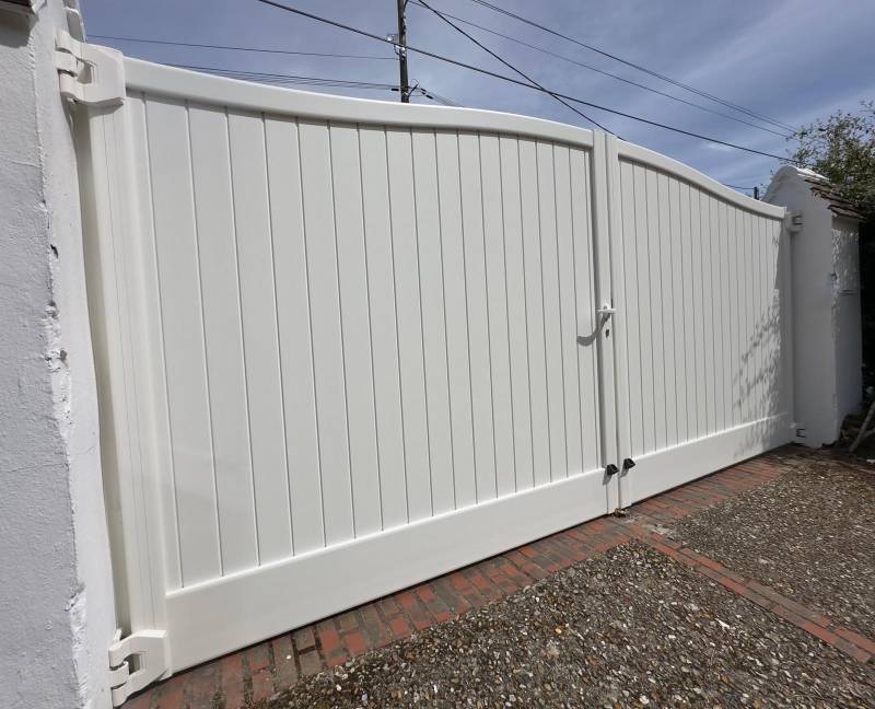 Vue intérieure portail aluminium 2 vantaux Gournay-en-Bray